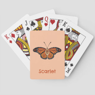 Baraja De Cartas Mariposa de monarca citrina personalizada de novie