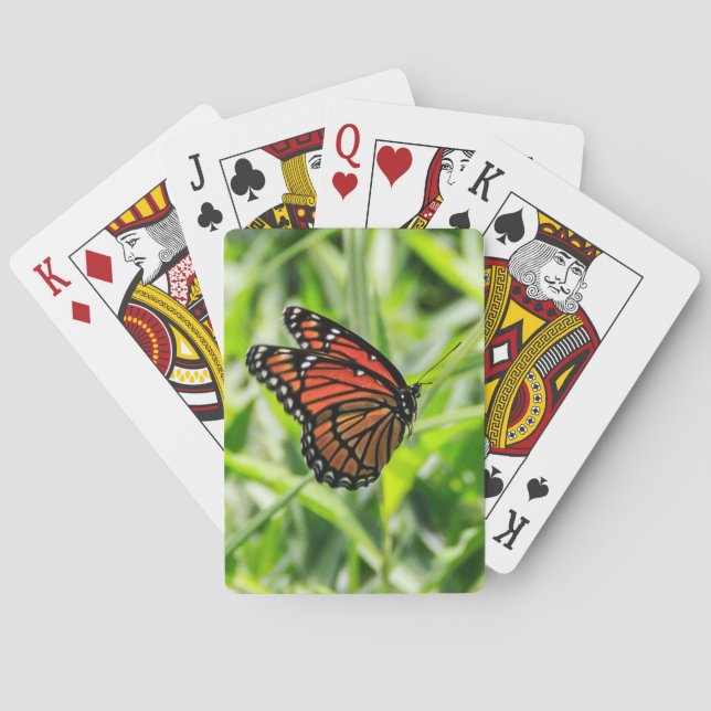 Baraja De Cartas Mariposa de monarca en vuelo (Reverso)