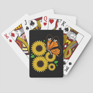 Baraja De Cartas Mariposa En El Jardín Del Girasol