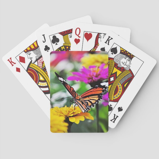 Baraja De Cartas Mariposa en las flores #2 (Reverso)