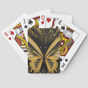 Baraja De Cartas Mariposa en negro