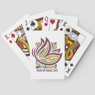 Baraja De Cartas Mariposa estilizada Texto opcional