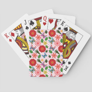 Baraja De Cartas Mariposa floral de jardín de primavera moderno 