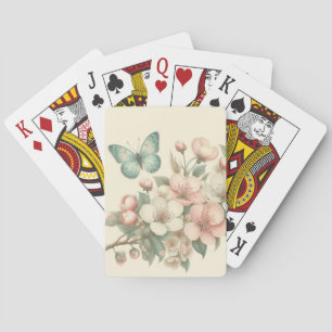 Baraja De Cartas Mariposa floral/primavera de estilo vintage