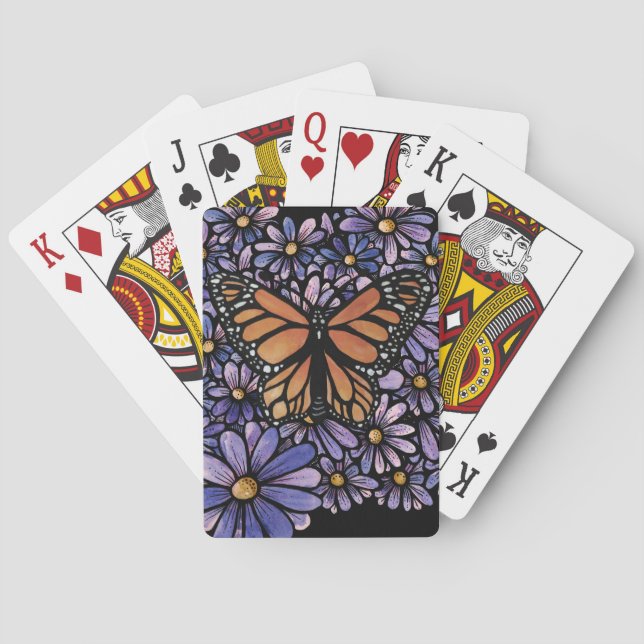 Baraja De Cartas Mariposa monarca (Reverso)