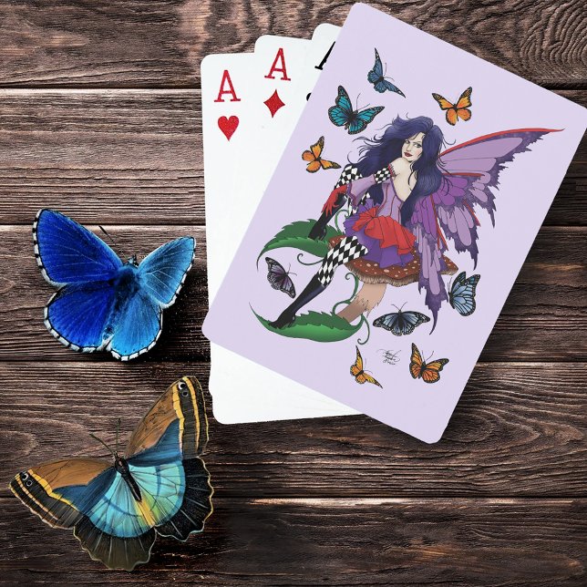 Baraja De Cartas Mariposas de hongos morados (Subido por el creador)