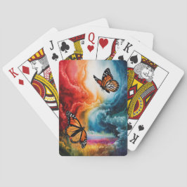 Baraja De Cartas Mariposas en una tormenta colorida.