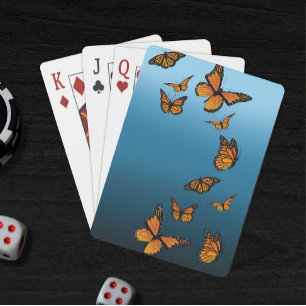 Baraja De Cartas Mariposas monarca azul Ombre