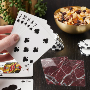 Baraja De Cartas Mármol rojo de lujo brillante