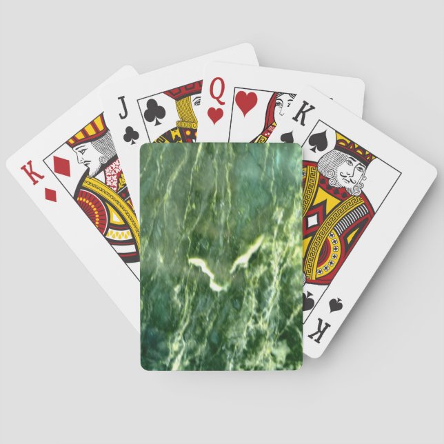 Baraja De Cartas Mármol verde verde (Reverso)