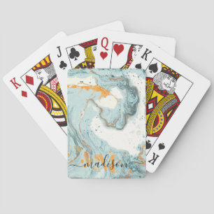 Baraja De Cartas Mármol y Purpurina Resumen