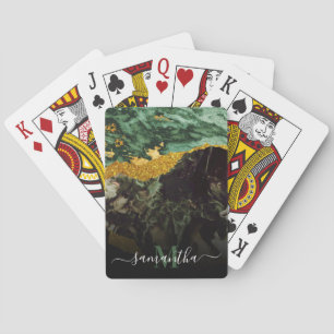 Baraja De Cartas Mármol y Purpurina Textura abstracta