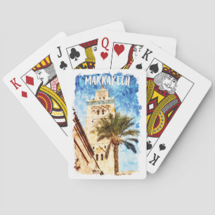 Baraja De Cartas Marrakech Marruecos Viaje de cosecha
