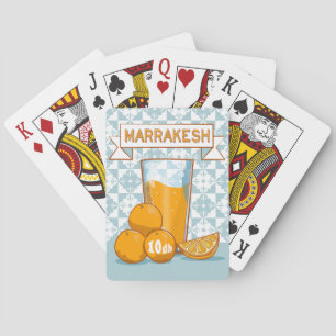 Baraja De Cartas MARRAKESH Naranja Juice Retro Poster