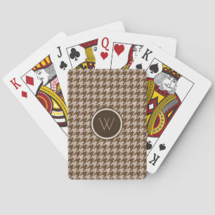 Baraja De Cartas Marrón con tarjetas de reproducción de gala dorada