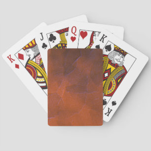 Baraja De Cartas Marrón Naranja Rústico Azul Resaltados Arte Abstra