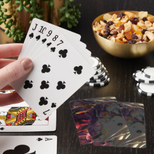 Baraja De Cartas Marrón oscuro manchado con creasa