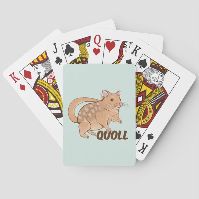 Baraja De Cartas Marsupial australiano Quoll (Reverso)