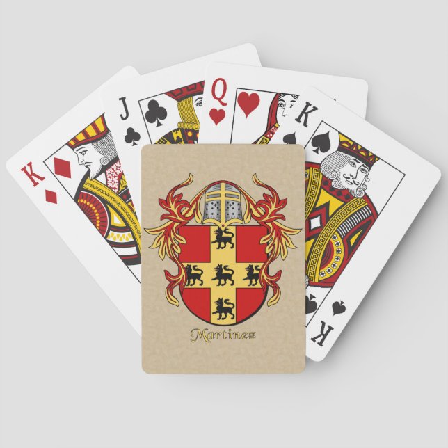 Baraja De Cartas Martinez Heraldic Shield con Mantling (Reverso)