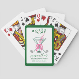 Baraja De Cartas Martini Coqueta Después del Golf Fiesta de Soltera