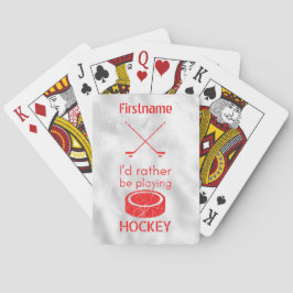 Baraja De Cartas Más bien jugar - hockey sobre hielo rojo