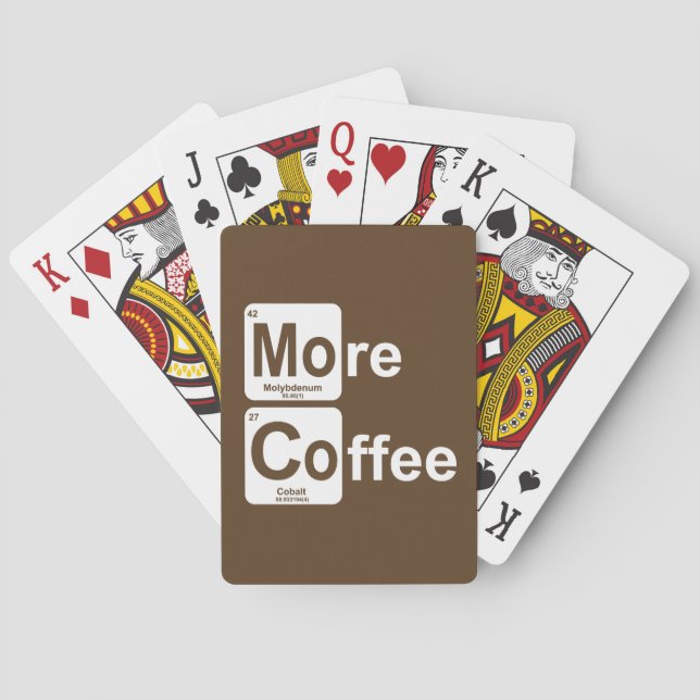 Baraja De Cartas Más tabla periódica del café (Reverso)