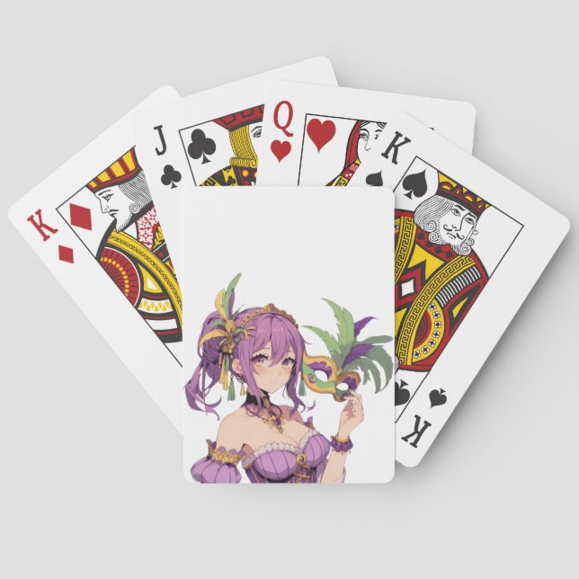 Baraja De Cartas Máscara Anime Mardi Gras (Reverso)