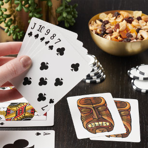 Baraja De Cartas Máscara Tiki Tribal Estilo Polinesio