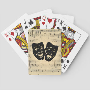 Baraja De Cartas Máscaras de teatro y música antigua