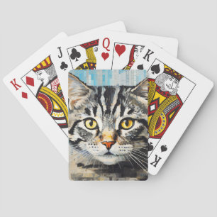 Baraja De Cartas Mascota animal gato decoro pintura mosaico