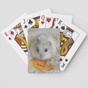 Baraja De Cartas Mascota de martillo enano blanco personalizado