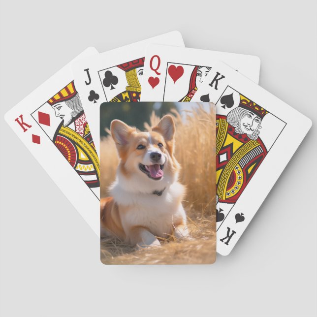 Baraja De Cartas Mascota personalizado Foto (Reverso)