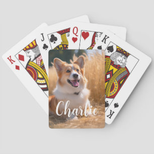 Baraja De Cartas Mascota personalizado Foto con nombre