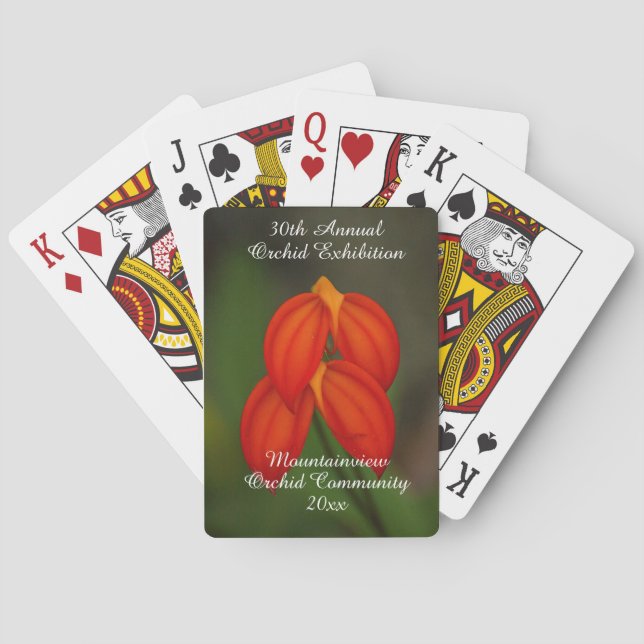 Baraja De Cartas Masdevallia ignea Orquídea (Reverso)