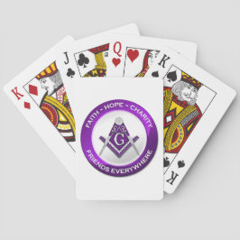 Baraja De Cartas Masonic Playing Cards Purple