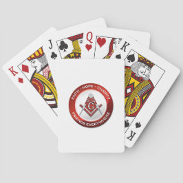 Baraja De Cartas Masonic Playing Cards Red