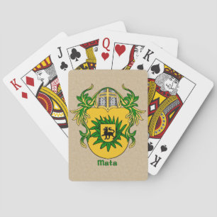 Baraja De Cartas Mata Heraldic Shield con Mantling