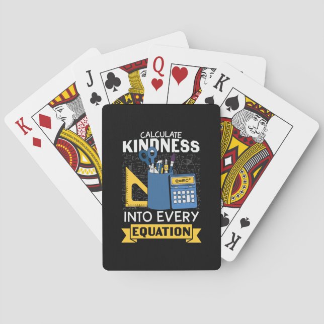 Baraja De Cartas Math Teacher calcula amabilidad (Reverso)