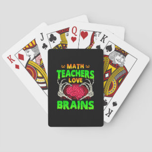 Baraja De Cartas Math Teachers Brains Skeleton Halloween
