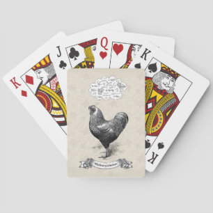 Baraja De Cartas Mathemachicken Funny Math Chicken Pun Chiste