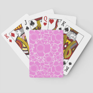 Baraja De Cartas Matriz floral abstracta (rosa suave) Arte fino