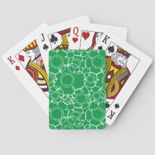 Baraja De Cartas Matriz floral abstracta (verde) Arte fino