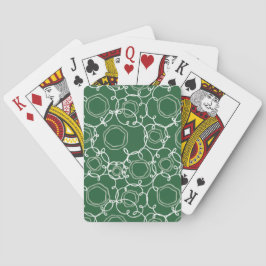 Baraja De Cartas Matriz floral abstracta (verde oscuro) Arte fino