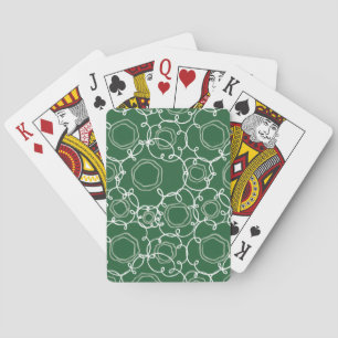 Baraja De Cartas Matriz floral abstracta (verde oscuro) Arte fino