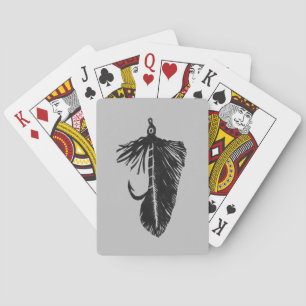 Baraja De Cartas "Matuka negra" arte de la mosca de la trucha clási
