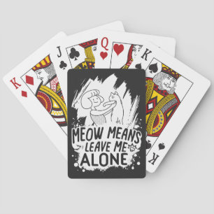 Baraja De Cartas Maullar significa déjame solo, gato divertido - Bl