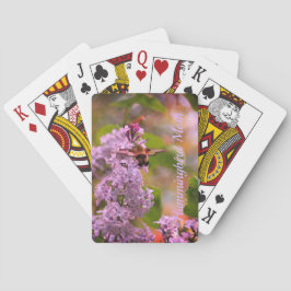 Baraja De Cartas Mauve Lilac Floral