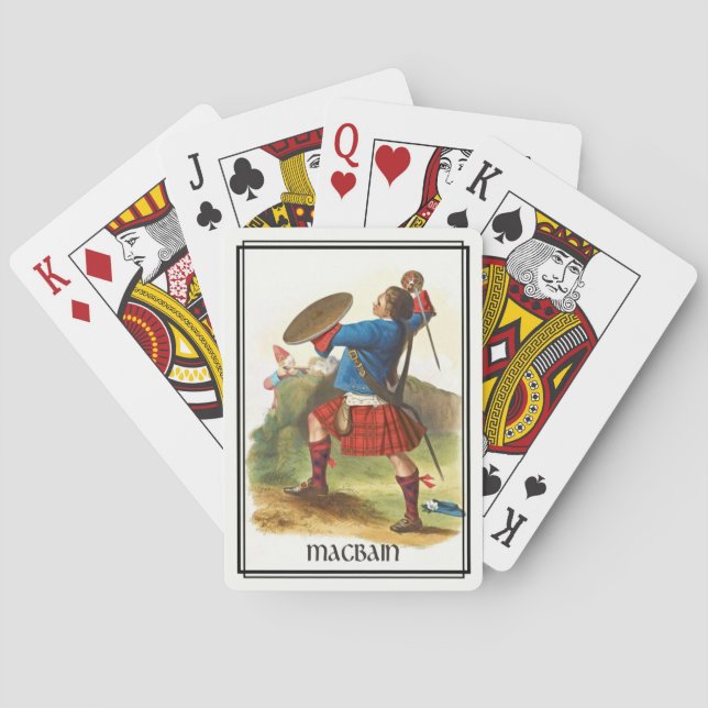 Baraja De Cartas Mazo Clásico Clan MacBain Escocia (Reverso)