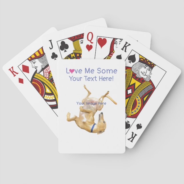 Baraja De Cartas Me Amas Un Poco... ¡Greyhounds y más! (Reverso)