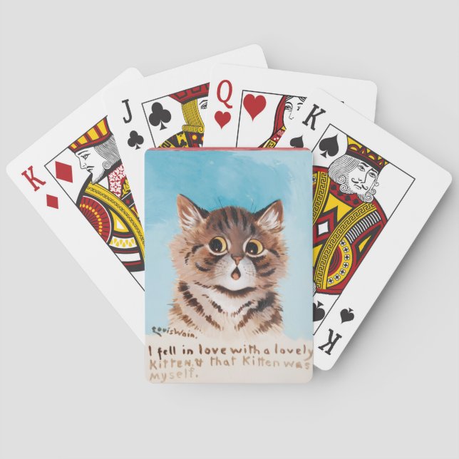 Baraja De Cartas Me enamoré de un gatito encantador (yo mismo) (Reverso)